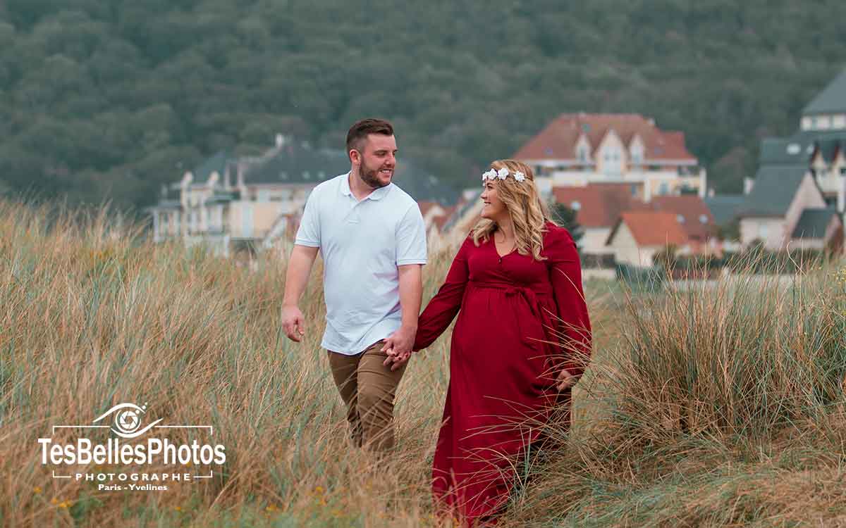 Photographe couple Cabourg, shooting photo de couple à Cabourg, Dives-sur-Mer, Houlgate