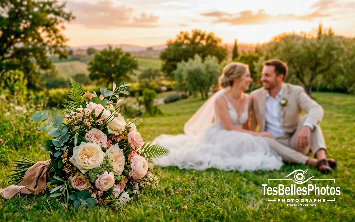 Photographe professionnel de mariage réalisant un reportage photo naturel et de haute qualité