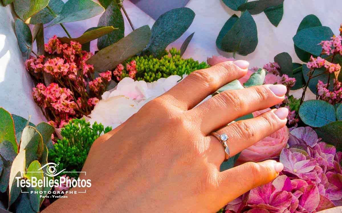 Shooting romantique à Paris avec demande en mariage surprise
