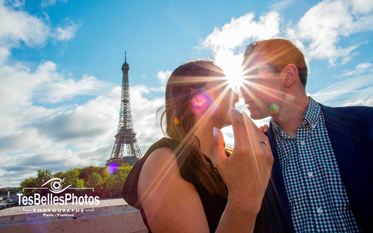 Séance photo de couple à Paris – émotion d’une demande en mariage