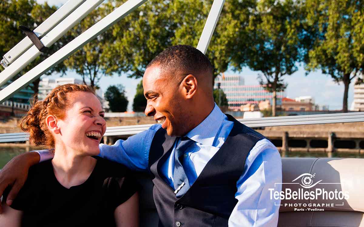 Shooting romantique de couple à Paris pour une demande en mariage