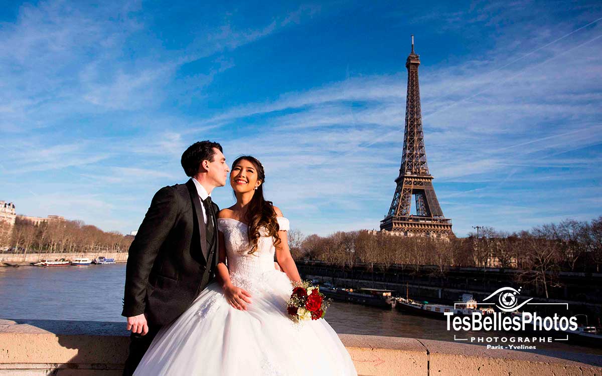 Photo couple, shooting photo pre-wedding Paris