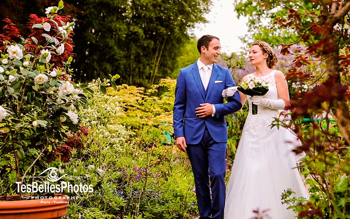 Photos de mariage à Giverny – séance couple naturelle au jardin Claude Monet