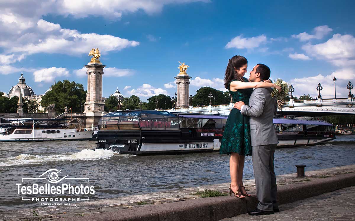 Photo engagement avant mariage à Paris, séance photo engagement Paris