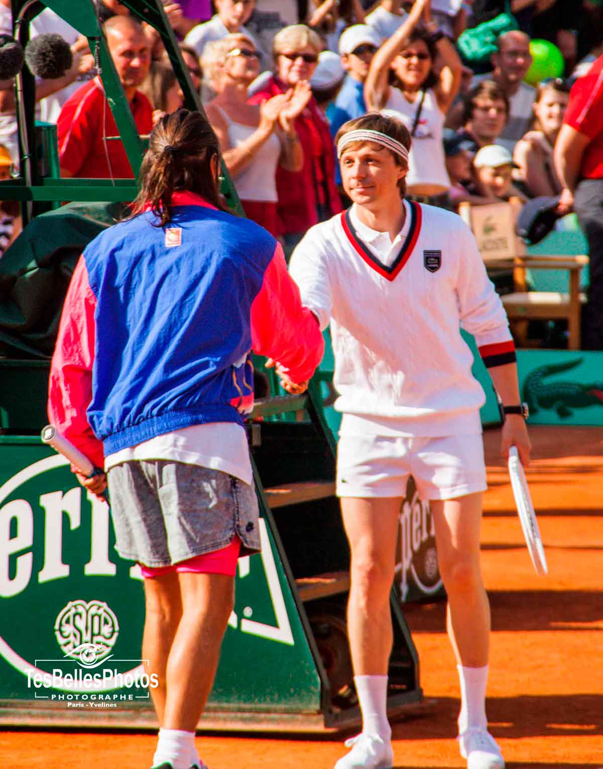 Photo le DJ français Martin Solveig contre le DJ français Bob Sinclar à Roland Garros Paris en 2010