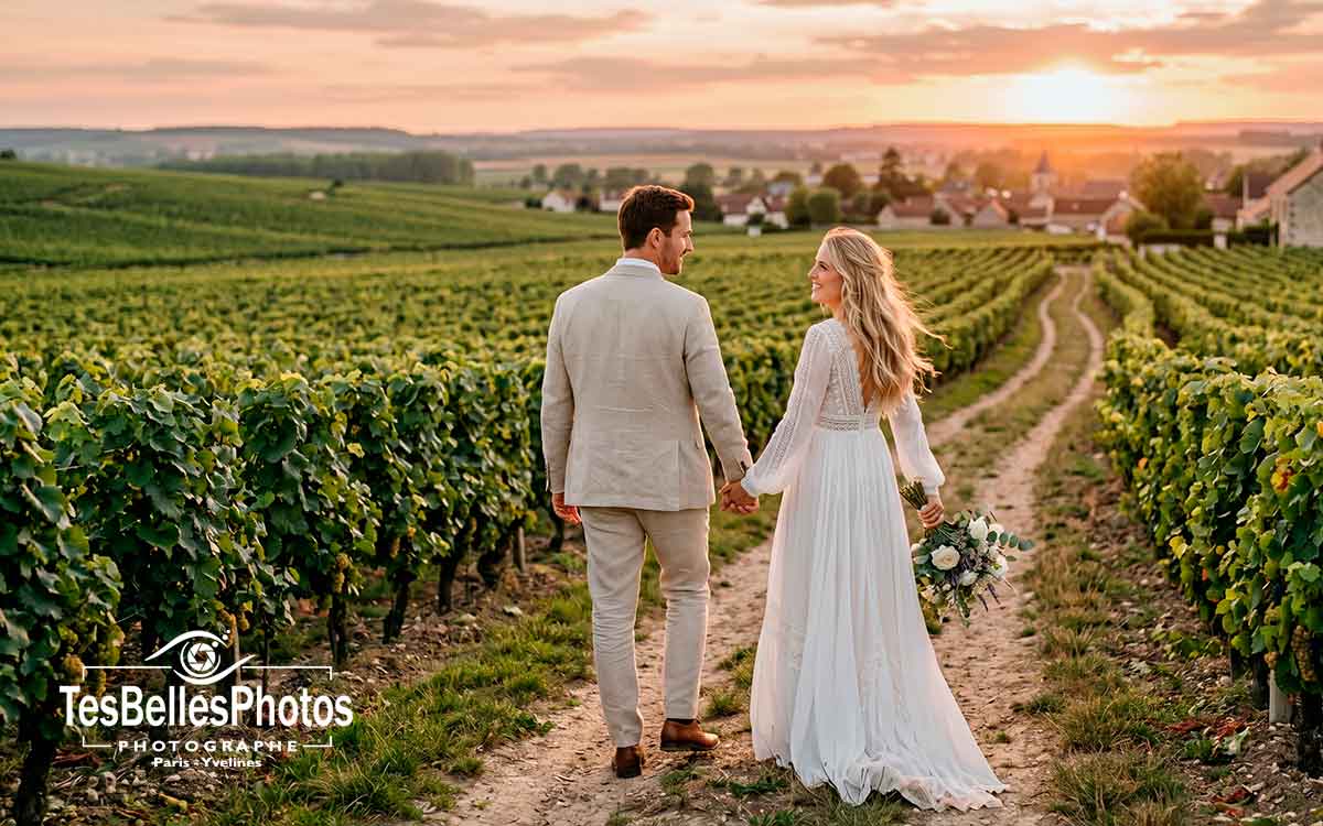 Photographe de mariage à Épernay – reportage photo de mariage élégant