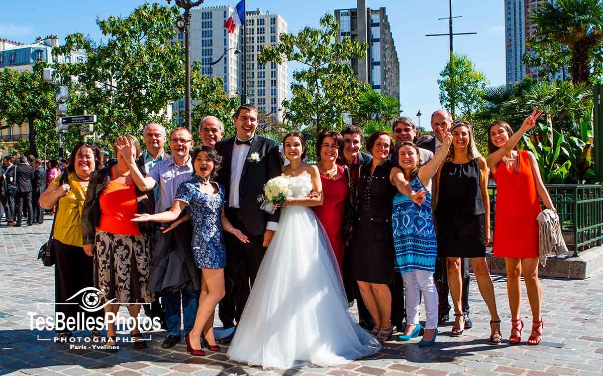 Photographe Paris mariage, photo de groupe et des invités mariage Paris