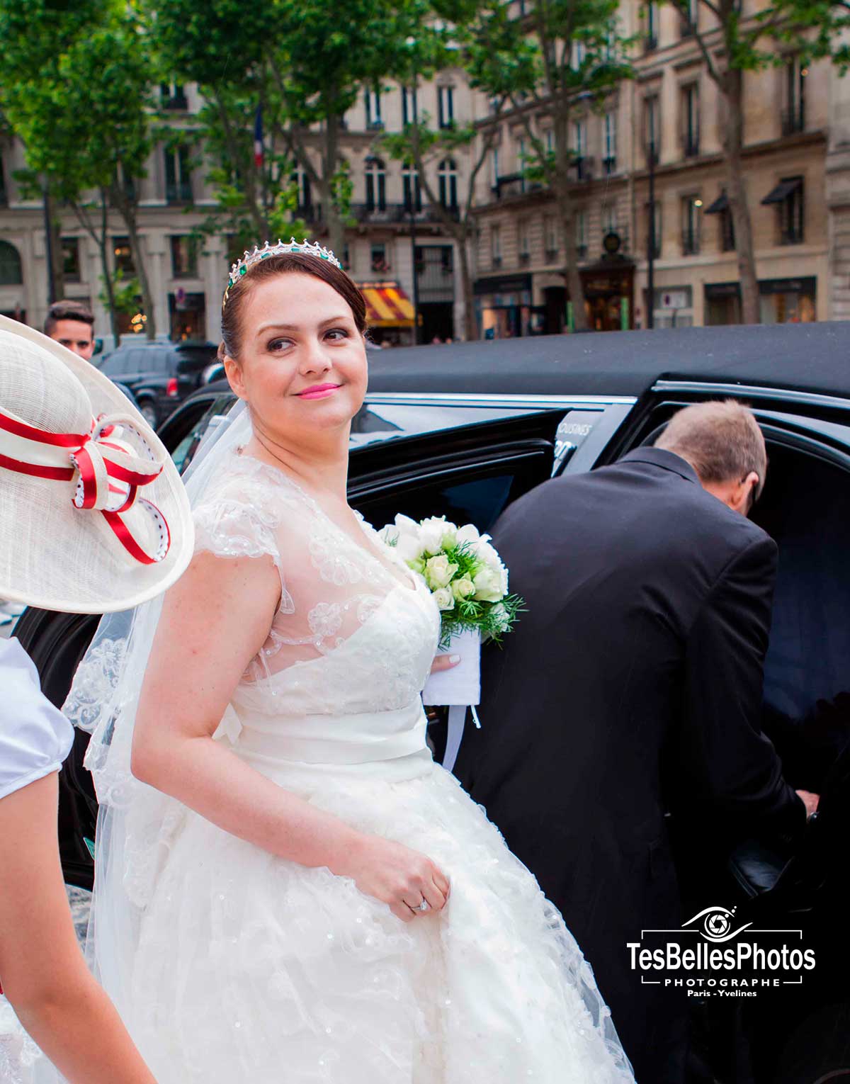 Photo mariage en limousine Paris