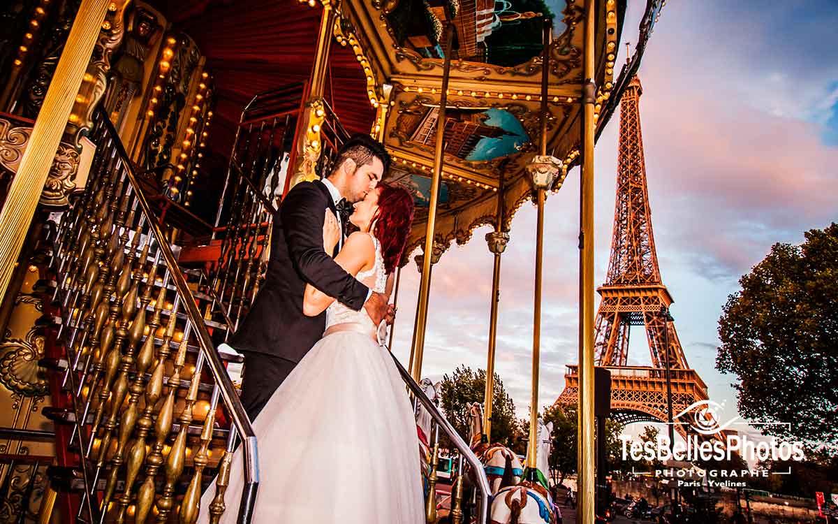 Séance photo et vidéo de couple mariage à Paris, photographe et vidéaste de mariage Paris