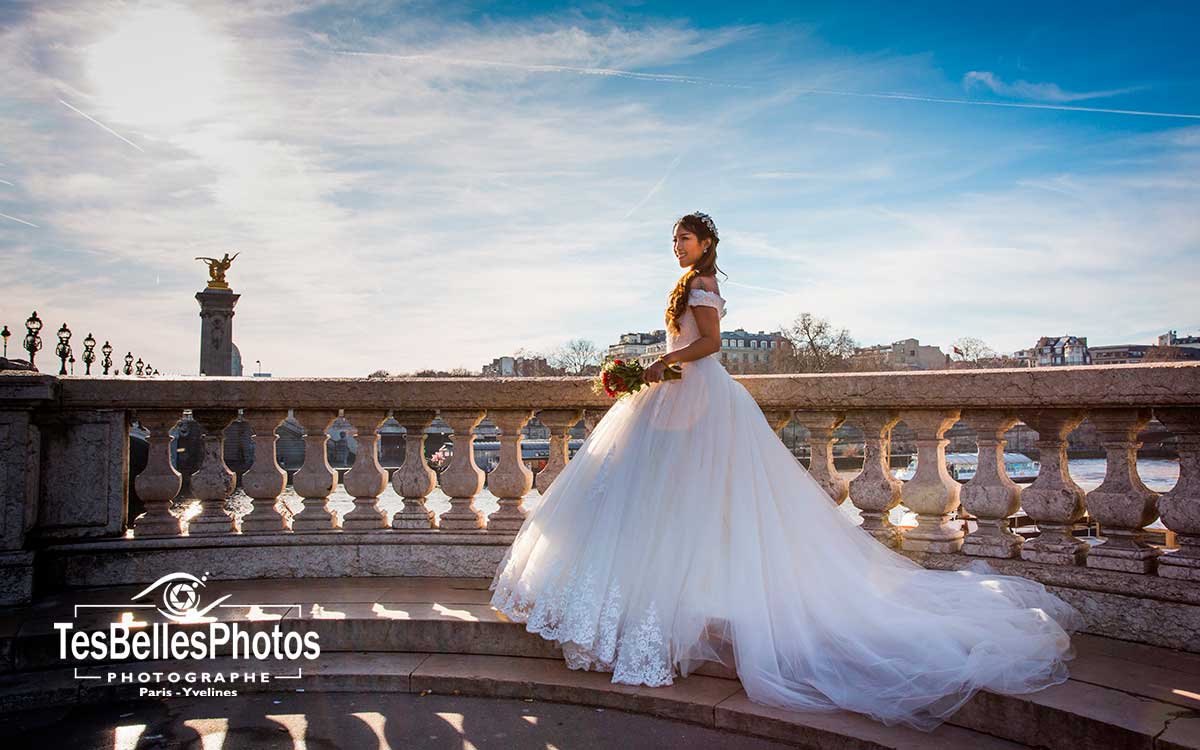 Photographe pré‑mariage chinois à Paris – séance photo au style élégant