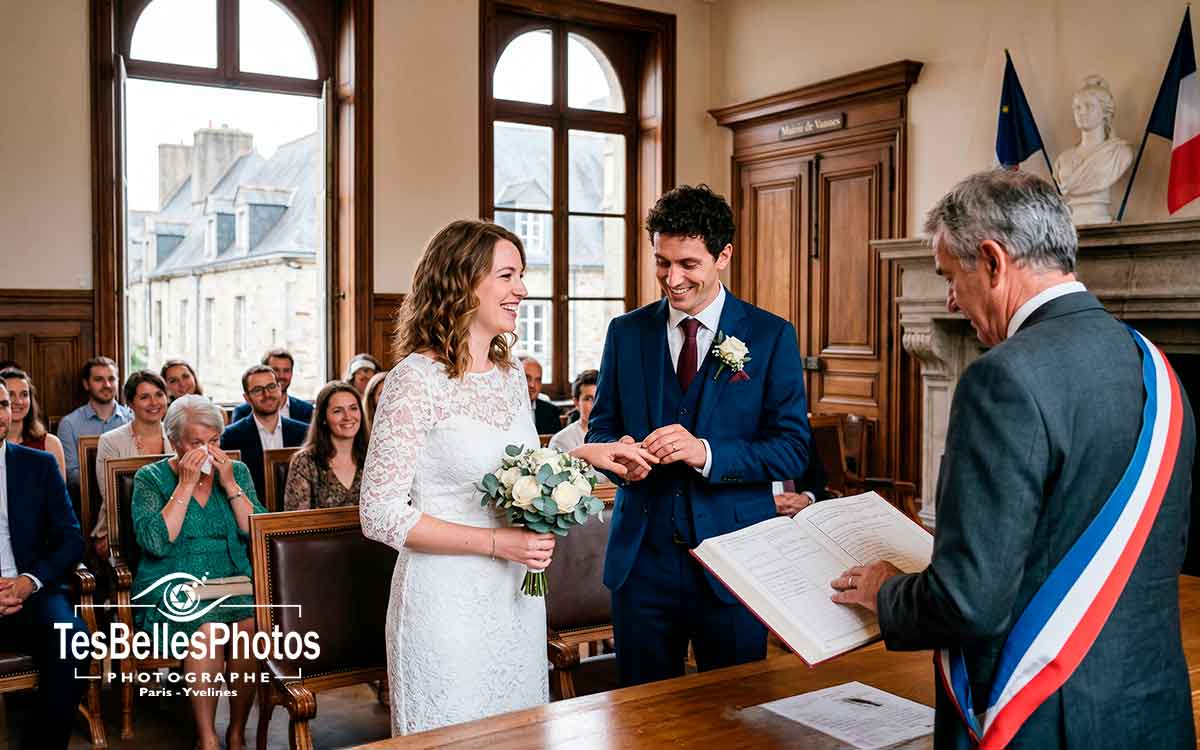 Photographe mariage Seine-Maritime – reportage authentique de la cérémonie civile à Rouen