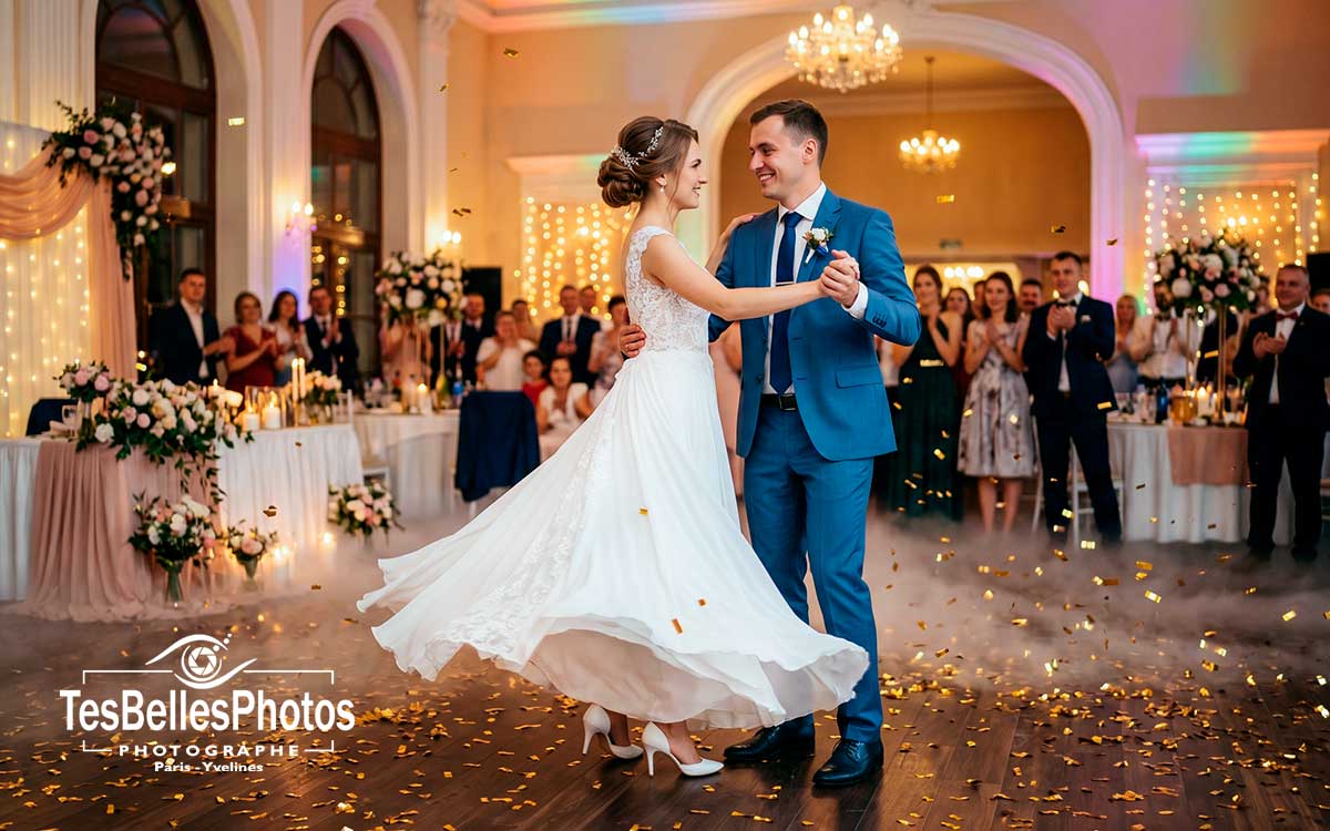 Photographe mariage à Versailles – danse de bal des mariés au château de Versailles