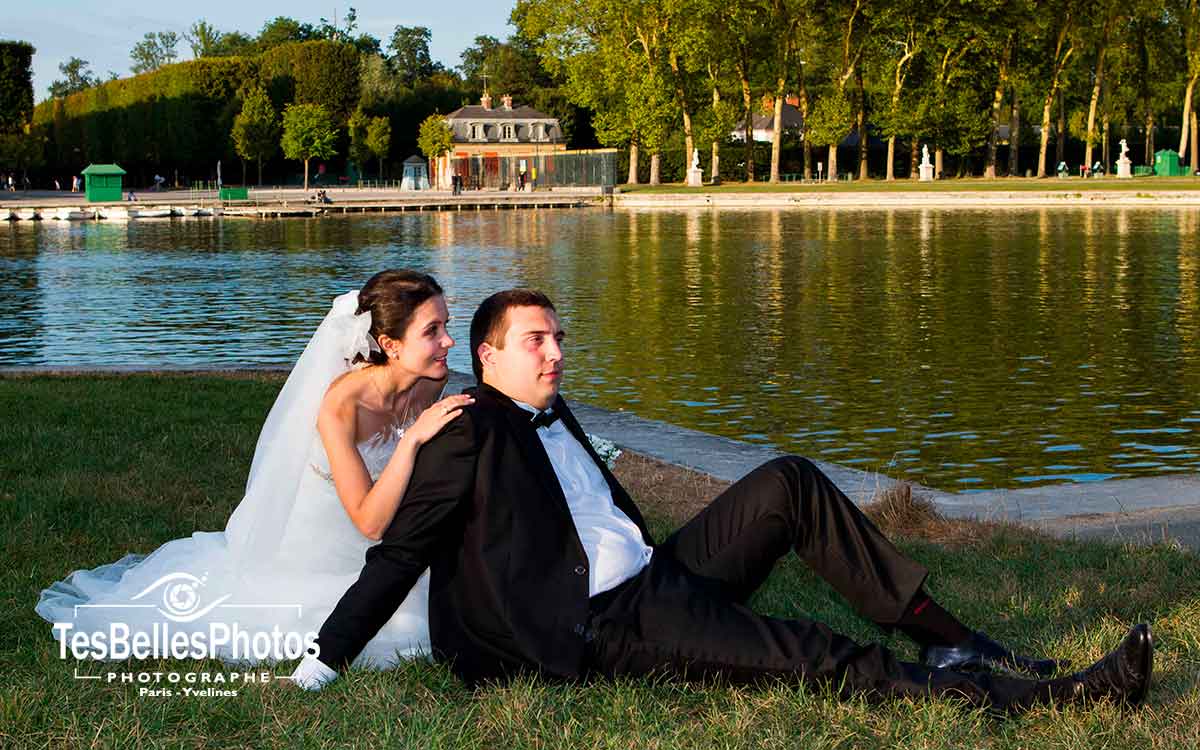 Photos de mariage à Versailles en Yvelines, photo de couple à Versailles