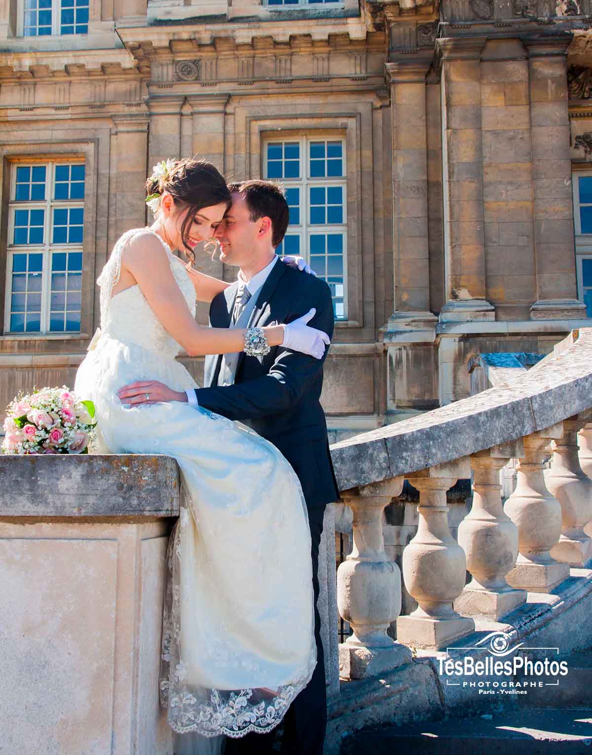 Photo de mariage au château de Maisons-Laffitte