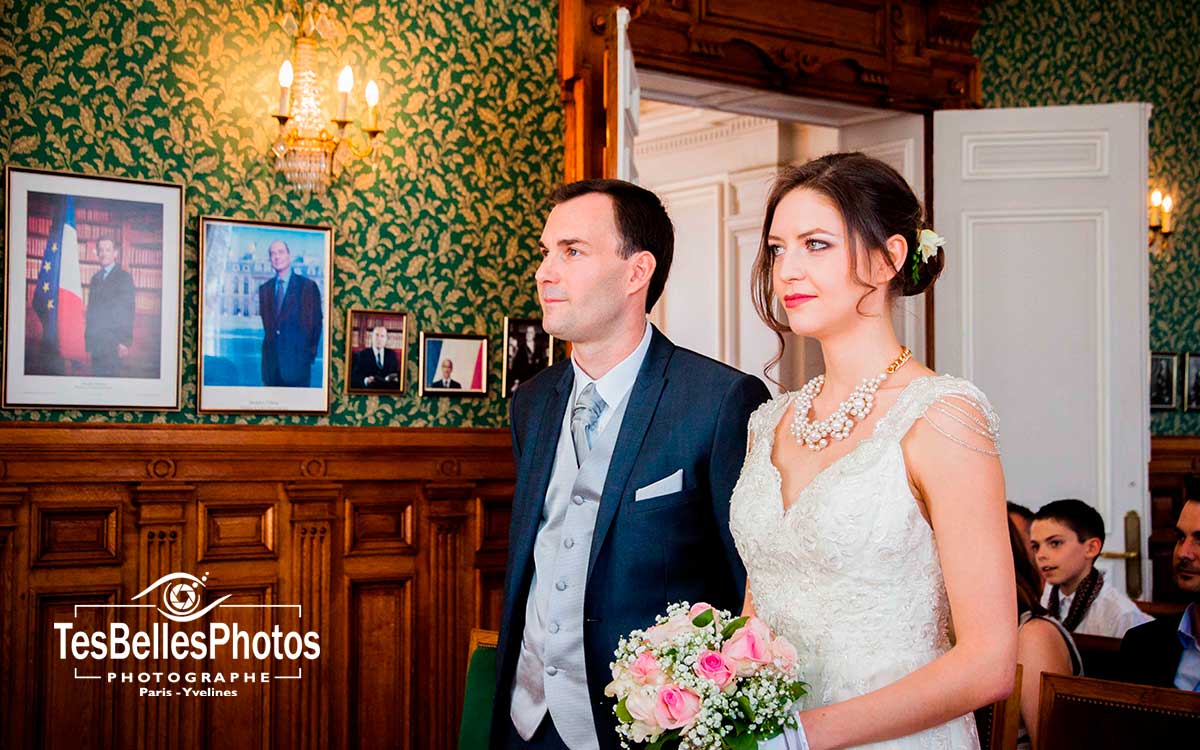 Photo du reportage de la cérémonie civile de mariage à Maisons‑Laffitte
