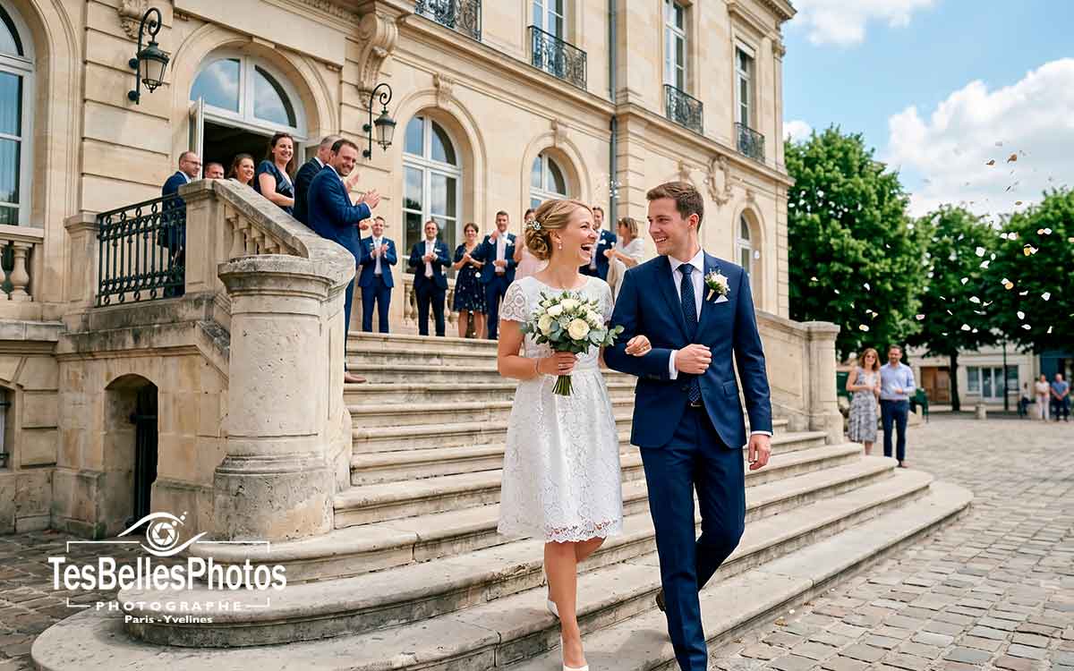 Photographe mariage à Versailles – reportage de mariage civil authentique