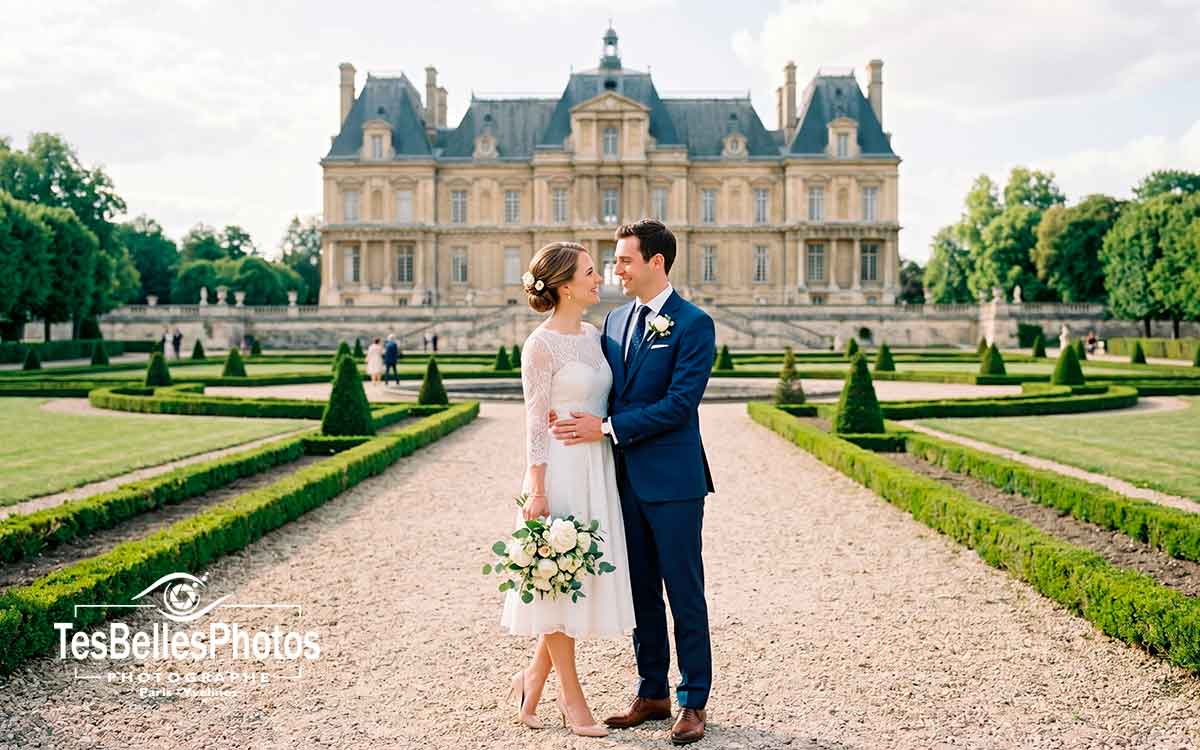 Photographe mariage Yvelines – séance couple élégante au Château de Maisons-Laffitte