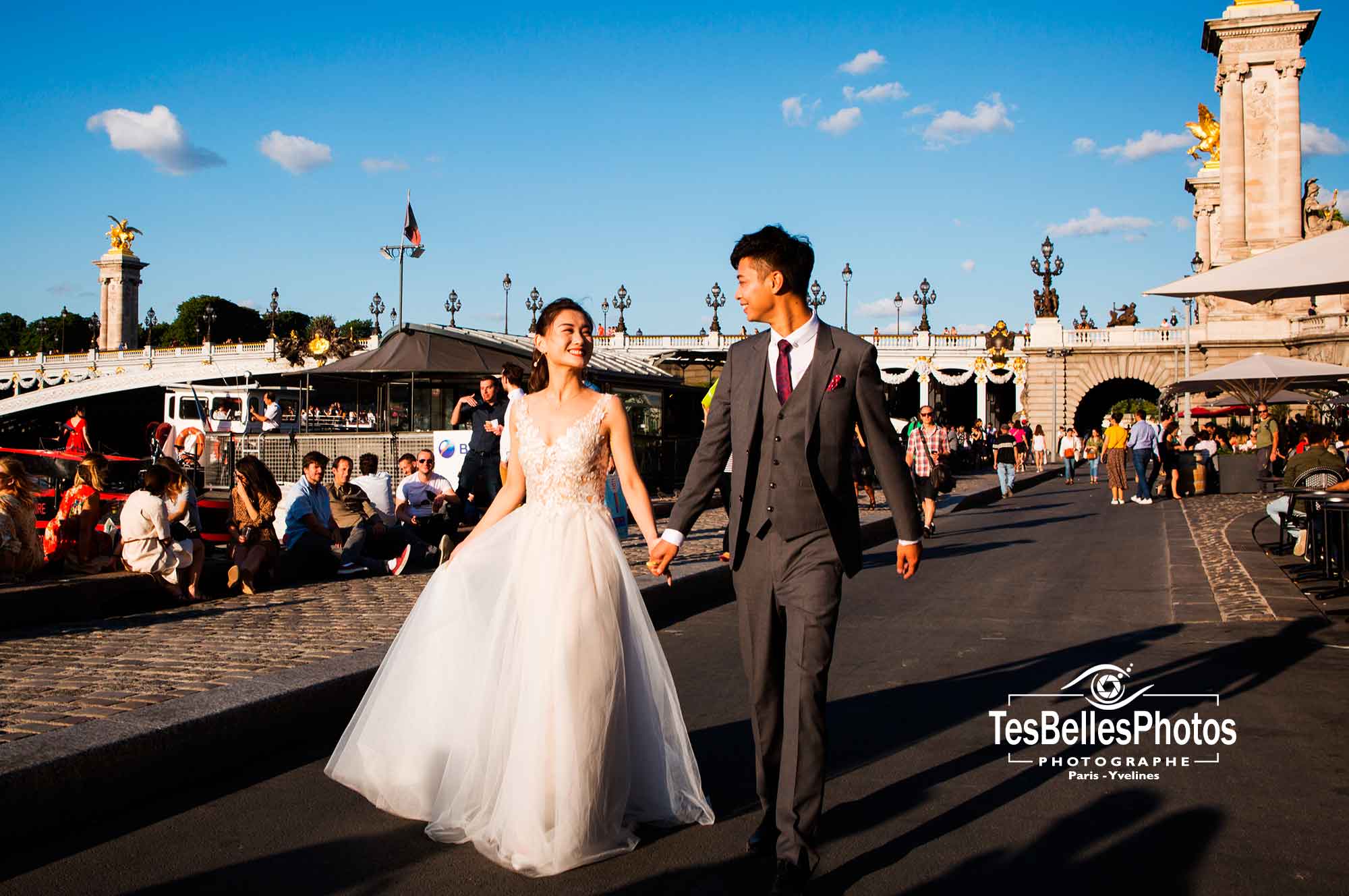 Photographe couple chinois à Paris, shooting photo pre wedding Paris