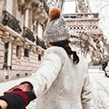 Offre spéciale pour un shooting photo couple sous la neige à Paris